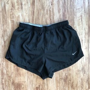 Solid Black Nike Running shorts